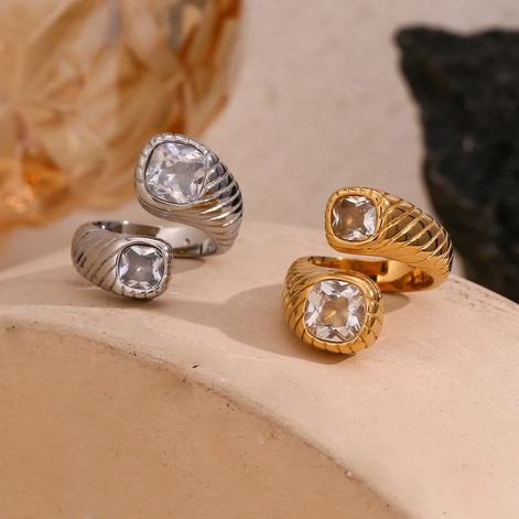 Double End Crystal Ring