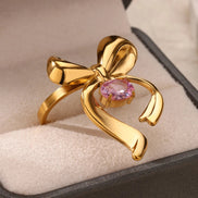Bowknot Zircon Ring