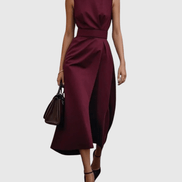 Clarimond Elegant Round Neck Dress