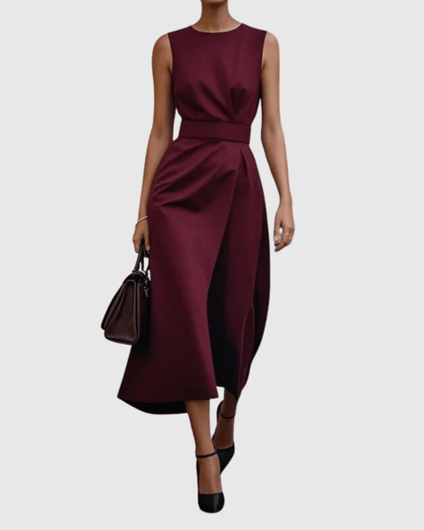 Clarimond Elegant Round Neck Dress
