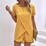 Amalia Summer Co-ord Set – Wrap Top & Shorts