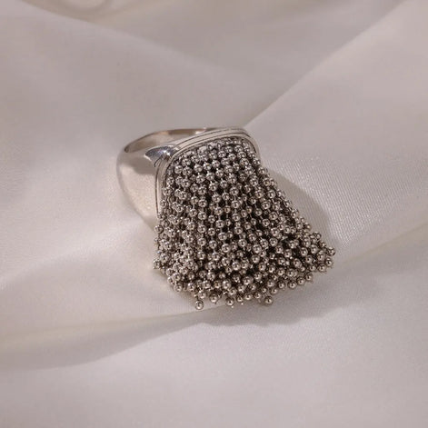 Adjustable Beaded Ring