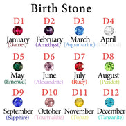 Custom Letter Birthstone Ring