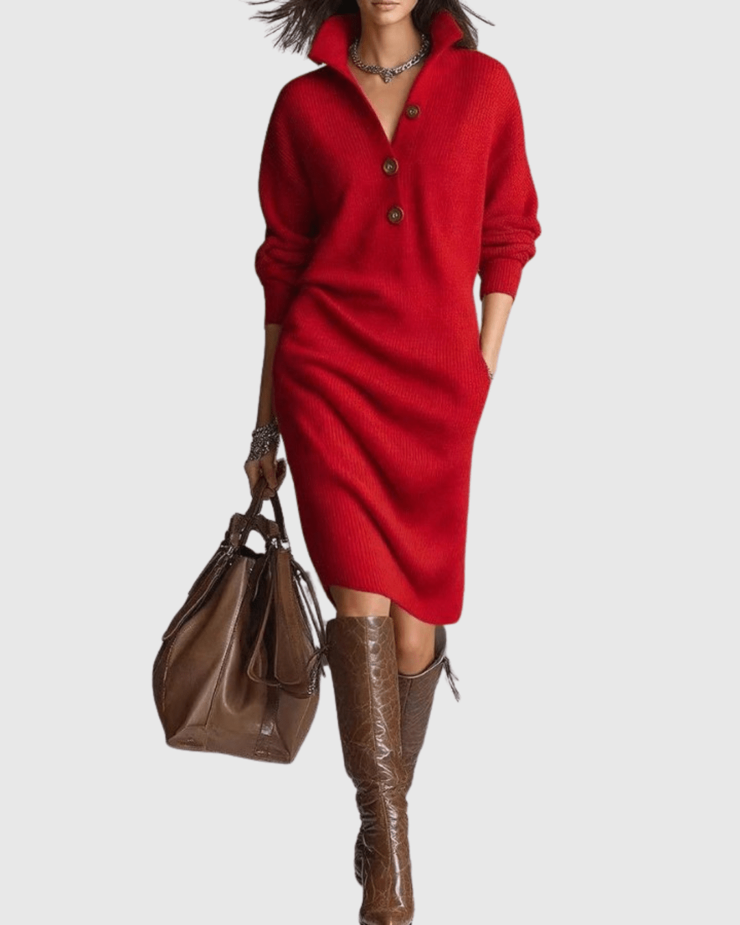 Arianell Winter Wool Midi Dress