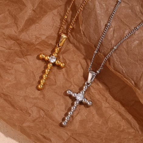 Beaded Cross Necklace