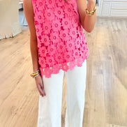 Floral Lace Sleeveless Top