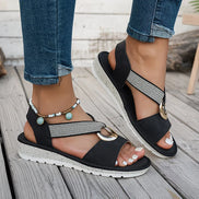Skylar Flat Sandals With Metal Buckle