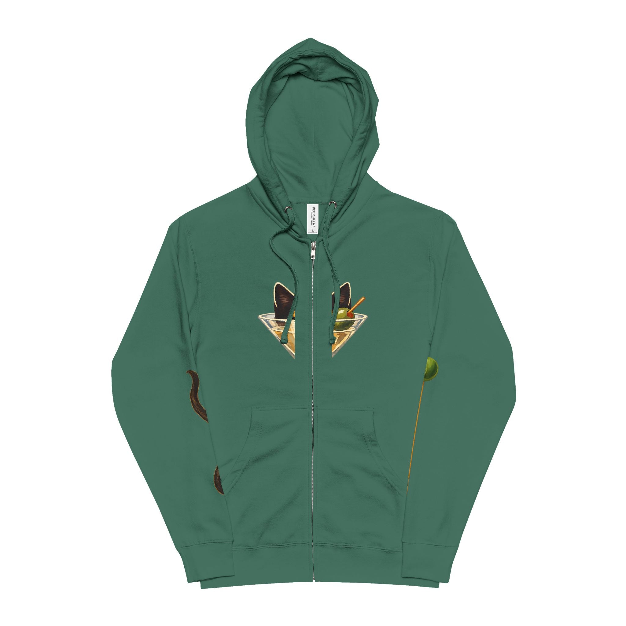 The Martini Cat Zip Hoodie