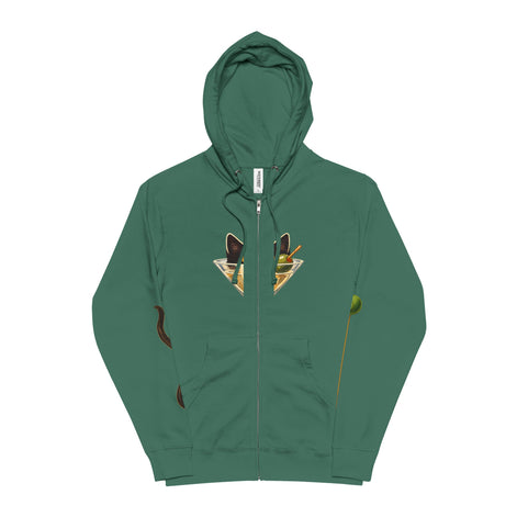 The Martini Cat Zip Hoodie