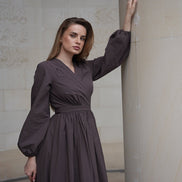 After Glow Cotton Wrap Dress