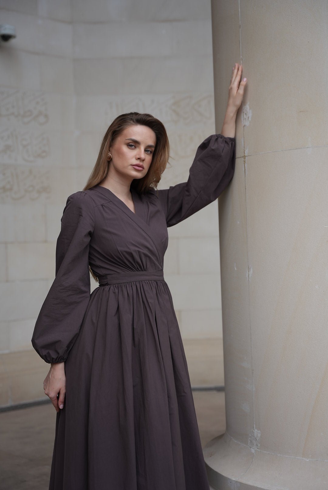 After Glow Cotton Wrap Dress