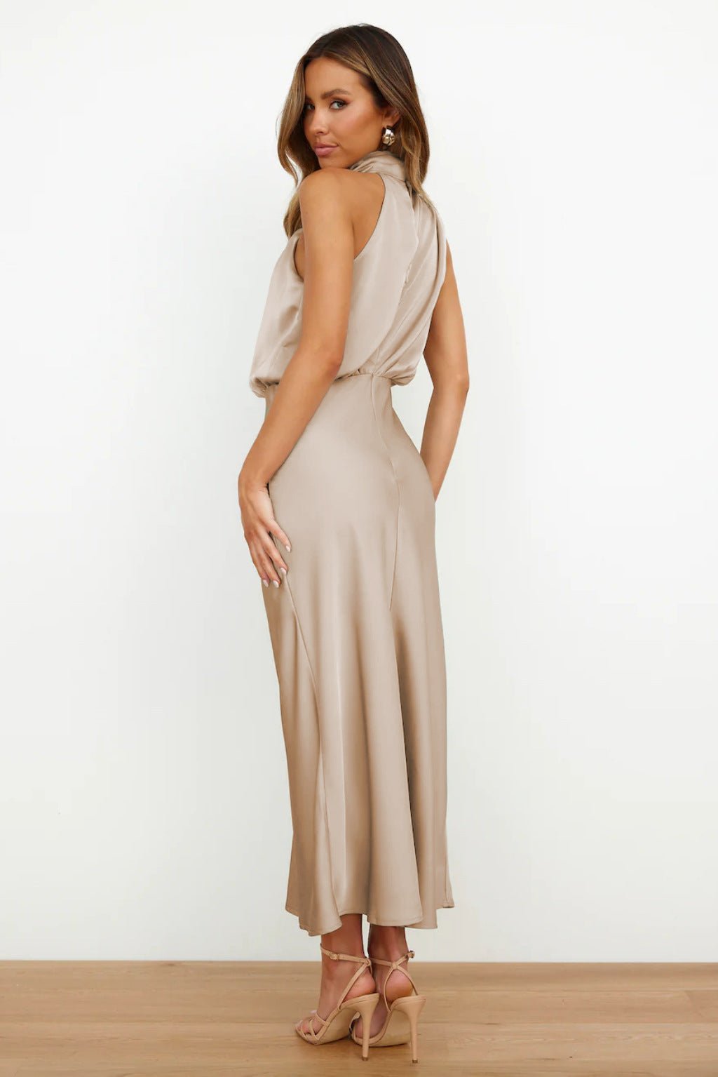 Violet Drape Maxi Dress