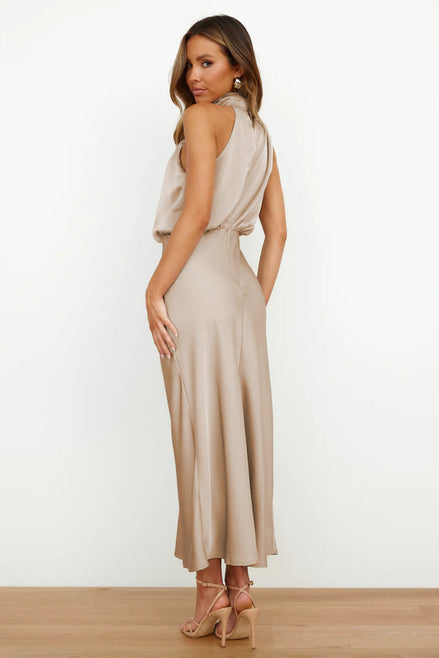 Violet Drape Maxi Dress