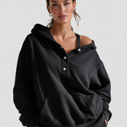 Oversized Snap-Fit Hoodie