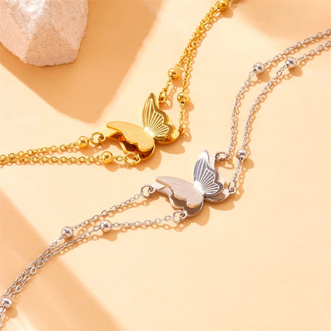 Bilayer Butterfly Bracelet