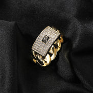 14K Gold Cuban Link Ring