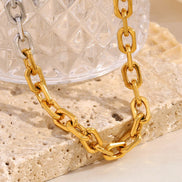 Dual Tone Buckle Necklace