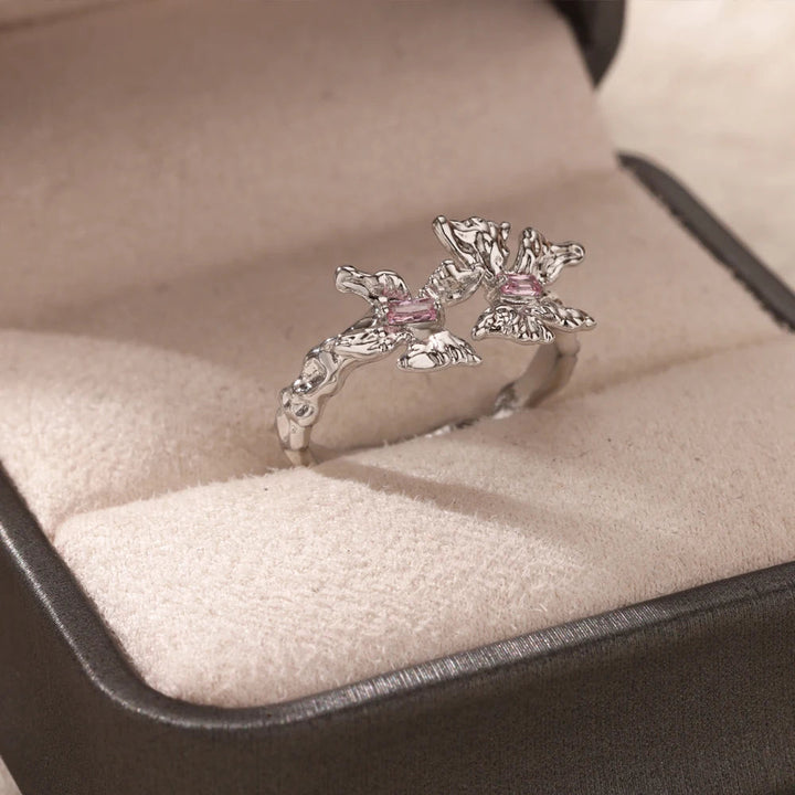 Double Butterfly Ring