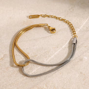 Dual Tone Chain Bracelet