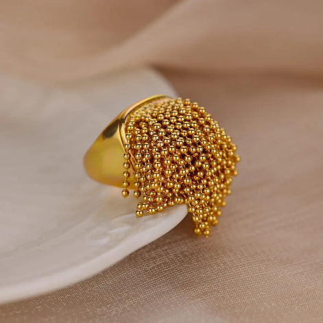 Adjustable Beaded Ring