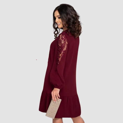 Lowri Quinn Lace Sleeve Midi Dress