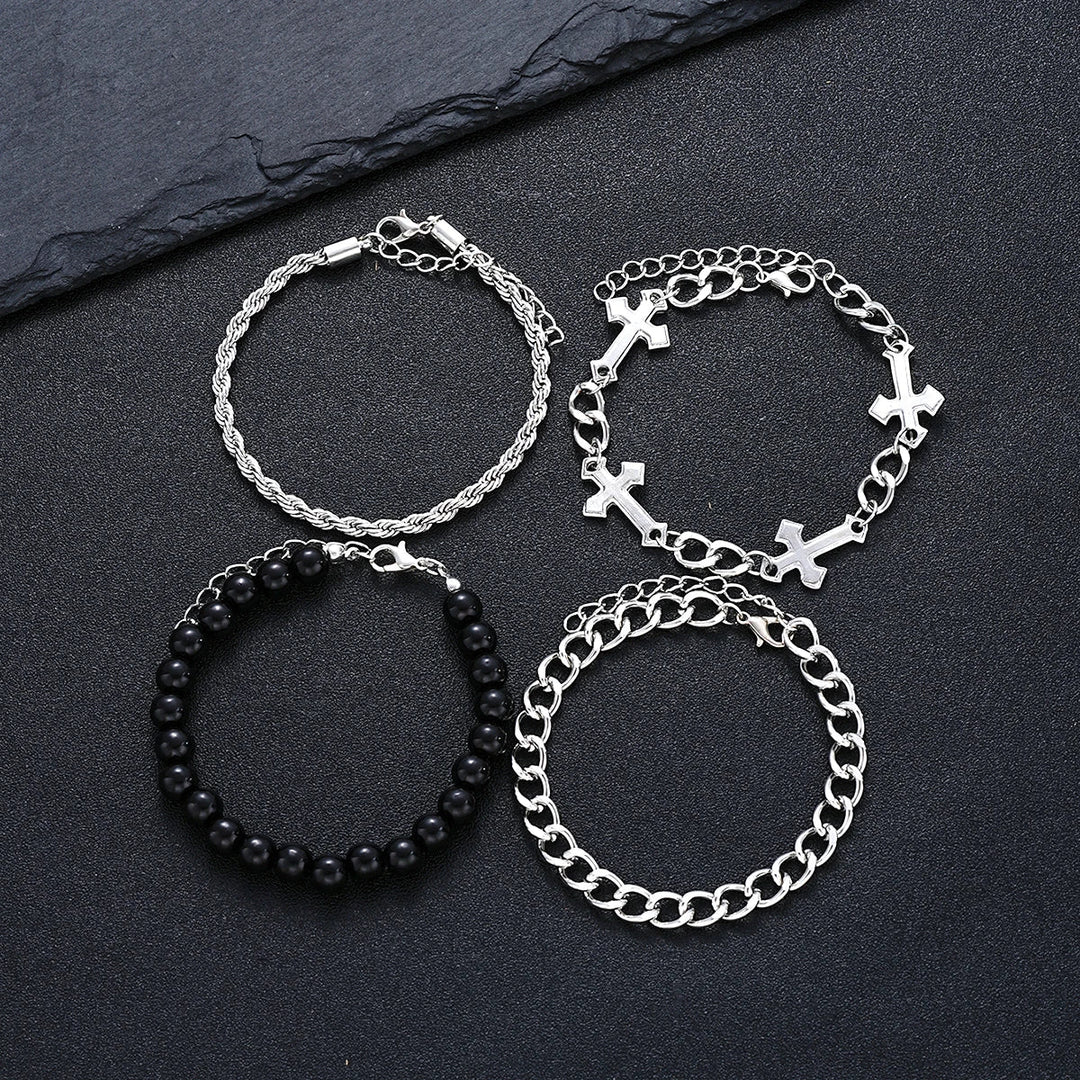4 PCS Cross Chain Bracelet