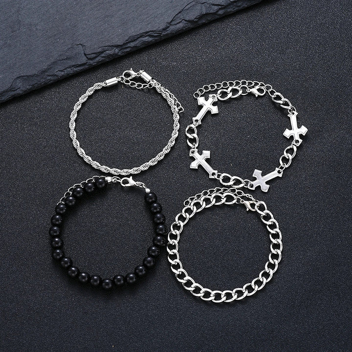 4 PCS Cross Chain Bracelet