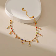 Colored Crystal Ankle Bracelet