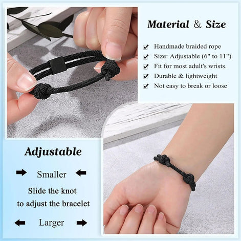 2 PCS Rope Cross Bracelet