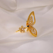 Crystal Butterfly Ring