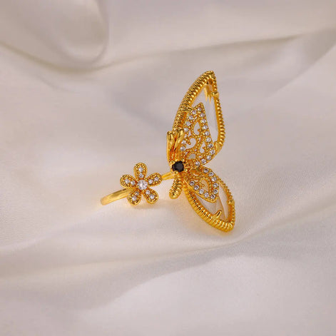 Crystal Butterfly Ring