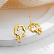 Dripping Circle Earrings