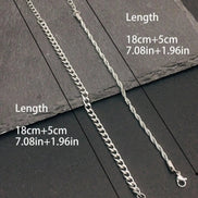 2 PCS Cuban Chain Bracelet