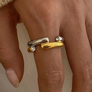 Colorblock Zirconia Ring