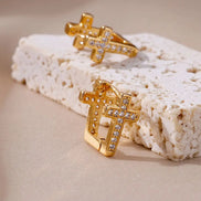 Cross Zircon Earrings