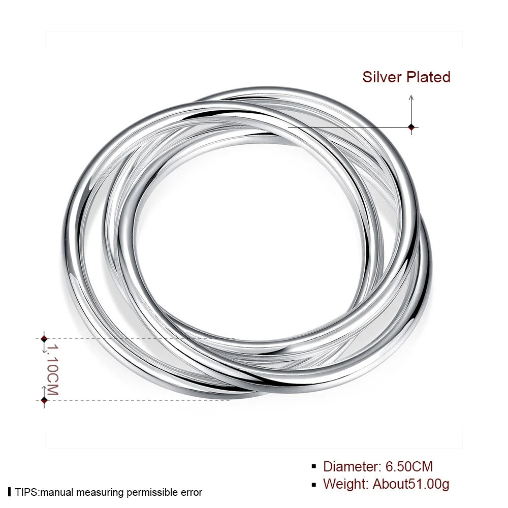 3 PCS Interlocking Bangle Bracelet