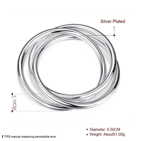 3 PCS Interlocking Bangle Bracelet