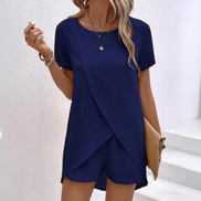 Amalia Summer Co-ord Set – Wrap Top & Shorts