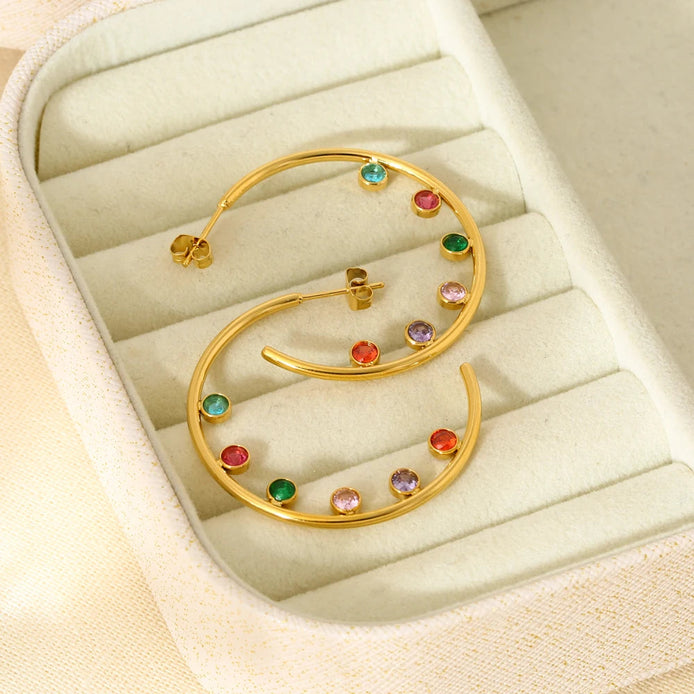 Crystal Hoop Earrings
