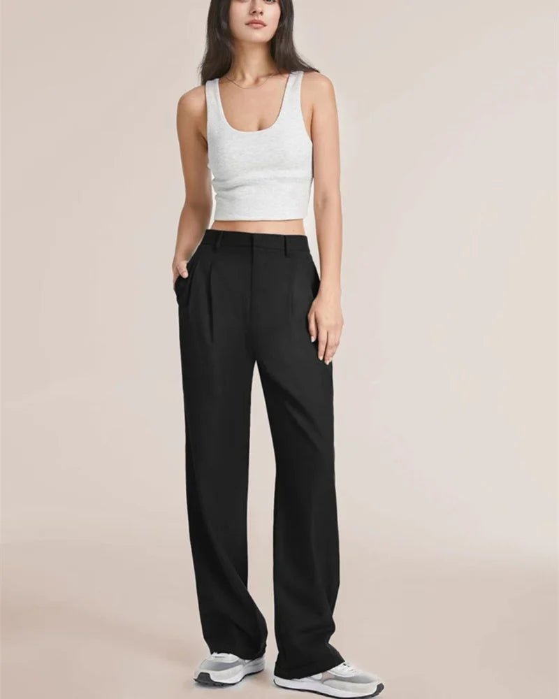 Effortless Tailored Wide-Leg Pants