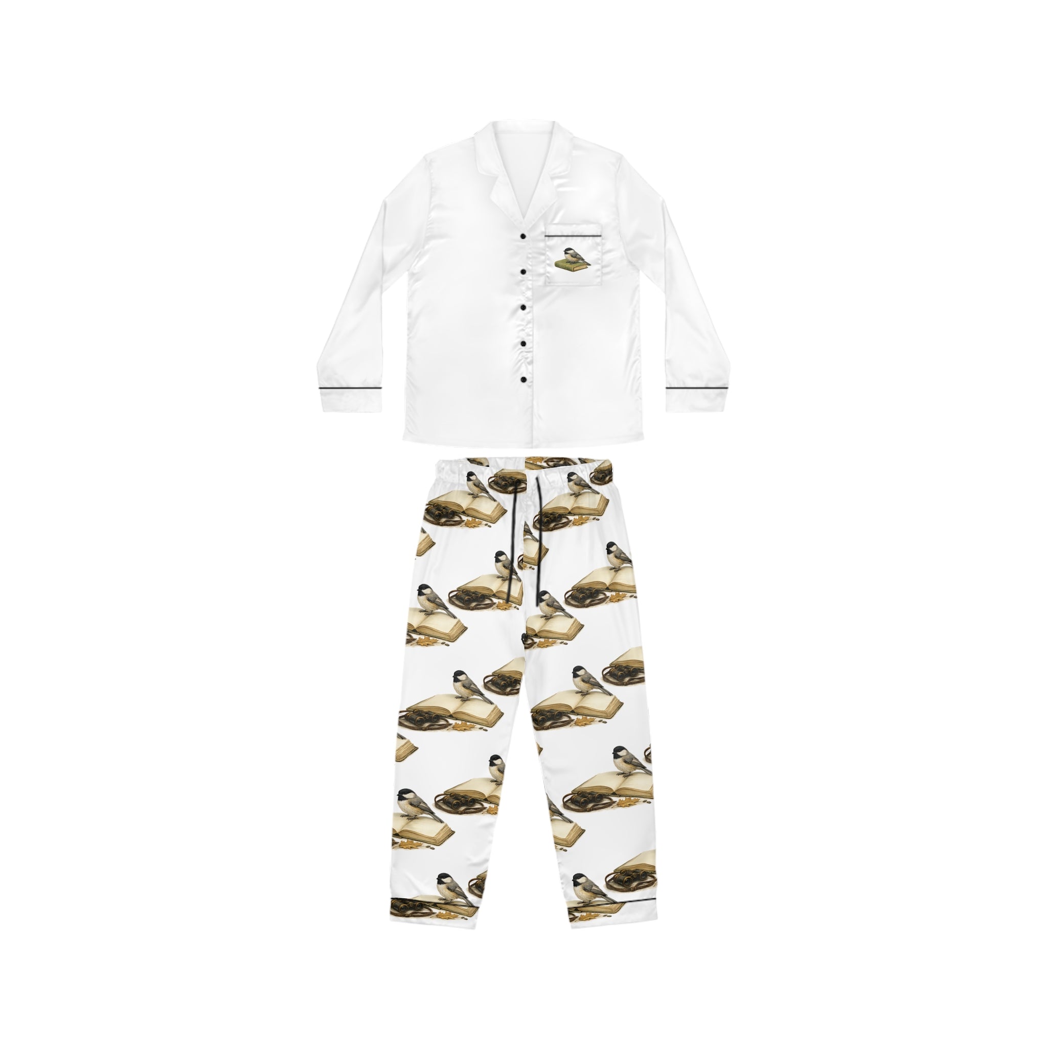 Black-capped Chickadee Satin Pajama Set