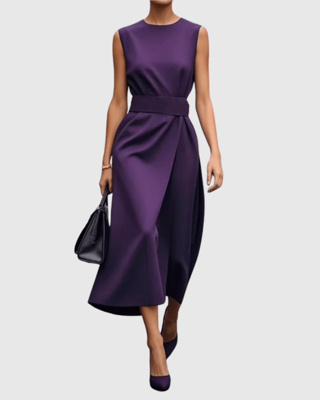 Clarimond Elegant Round Neck Dress