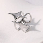 Cross Star Open Ring