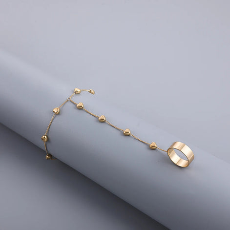 Dainty Heart Hand Bracelet
