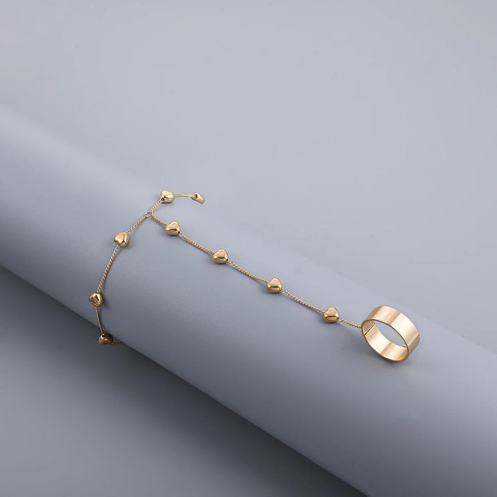 Dainty Heart Hand Bracelet
