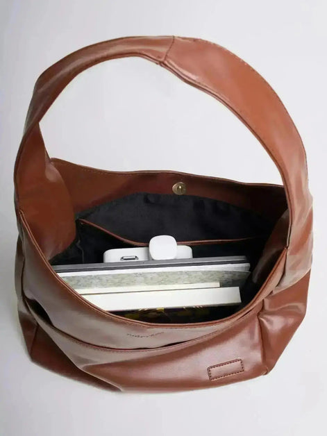 Everyday BB Bag – Leather Bucket Bag with Laptop Fit