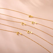Dainty Heart Initial Necklace