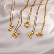 Chunky Initial Letter Necklace