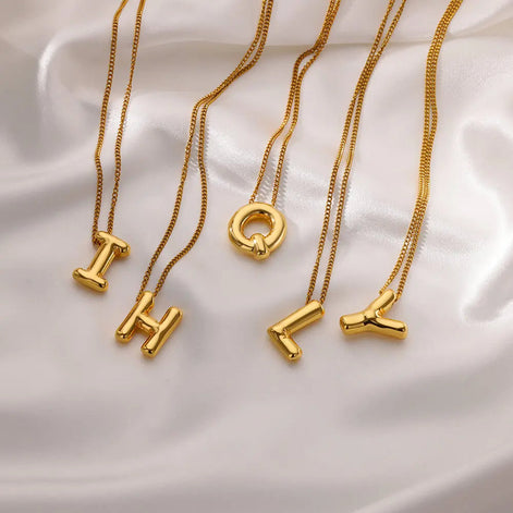 Chunky Initial Letter Necklace
