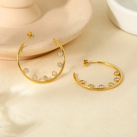 Crystal Hoop Earrings